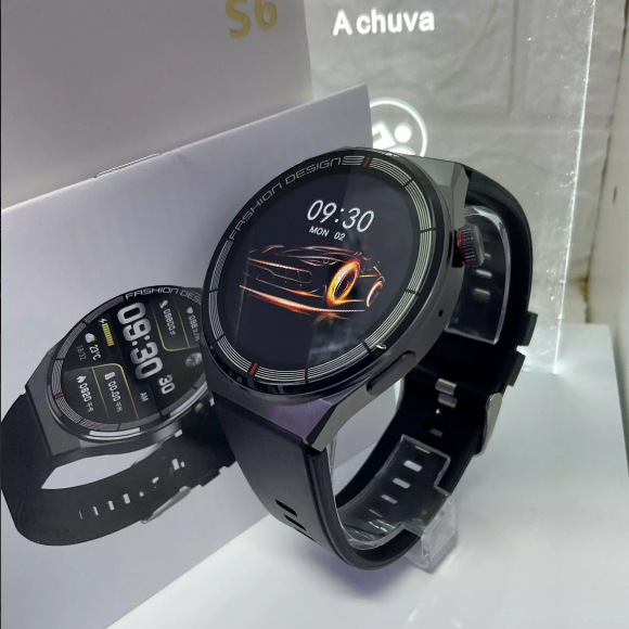 Smartwatch S6 Ultra redondo Preto + Máquina de Barbear