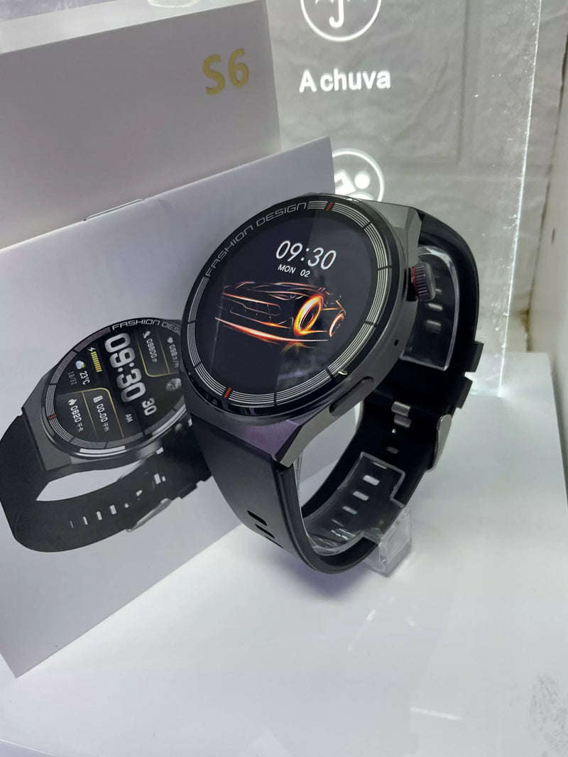 Smartwatch S6 Ultra redondo Preto + Máquina de Barbear